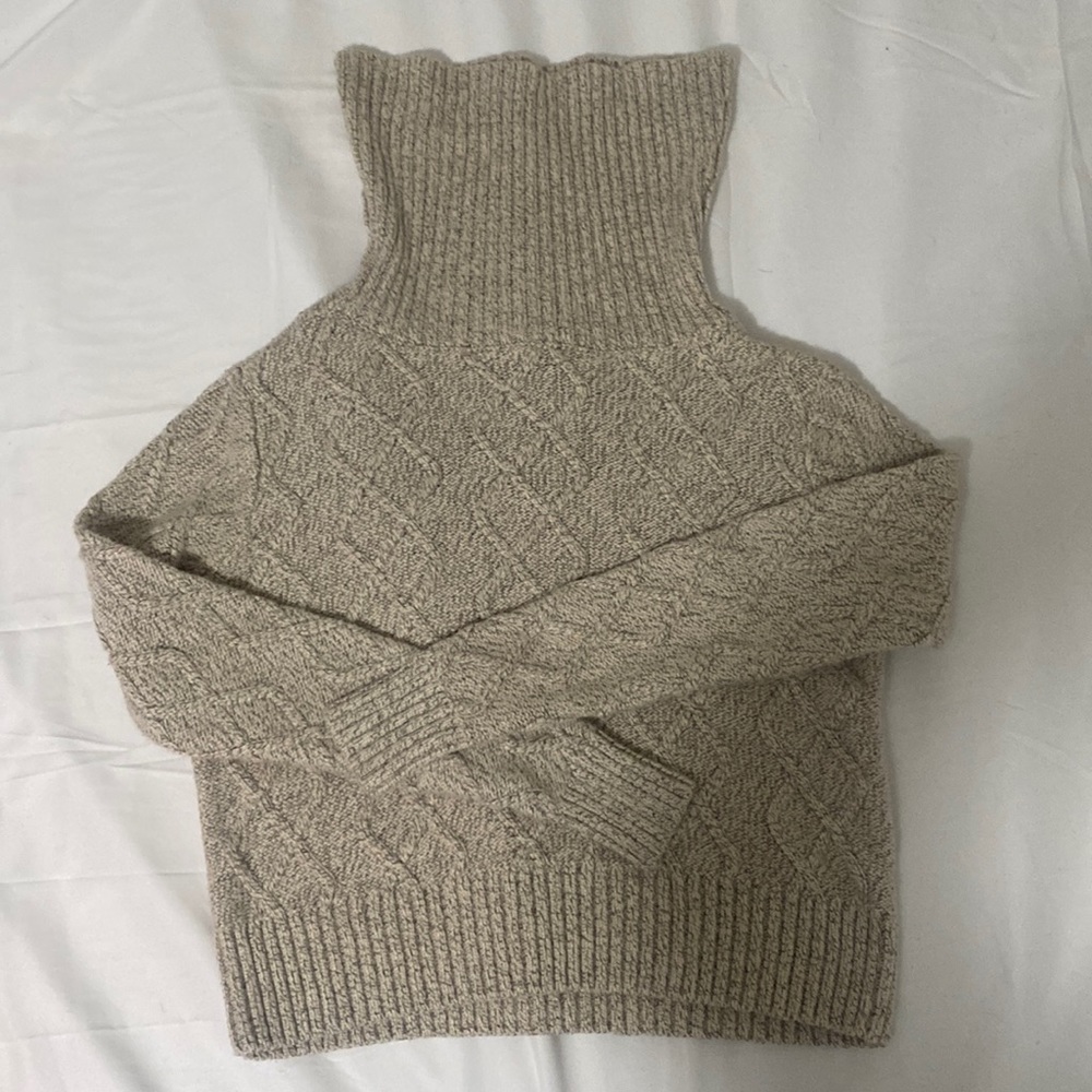 tan knit turtleneck sweater|forever 21